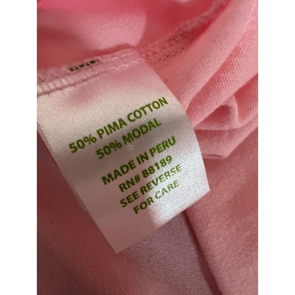 Lilly Pulitzer Tamiami Off the Shoulder Top Large Paradise Pink Ruffle 20613 - Picture 8 of 8